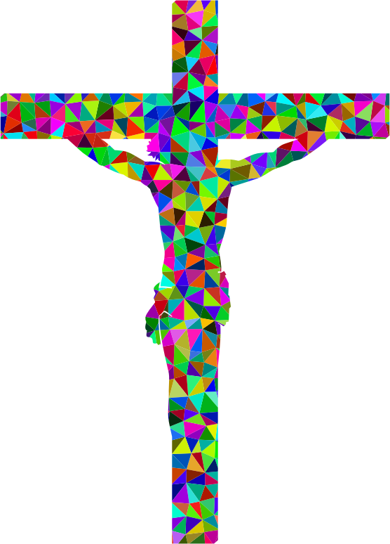 Prismatic Low Poly Crucifix