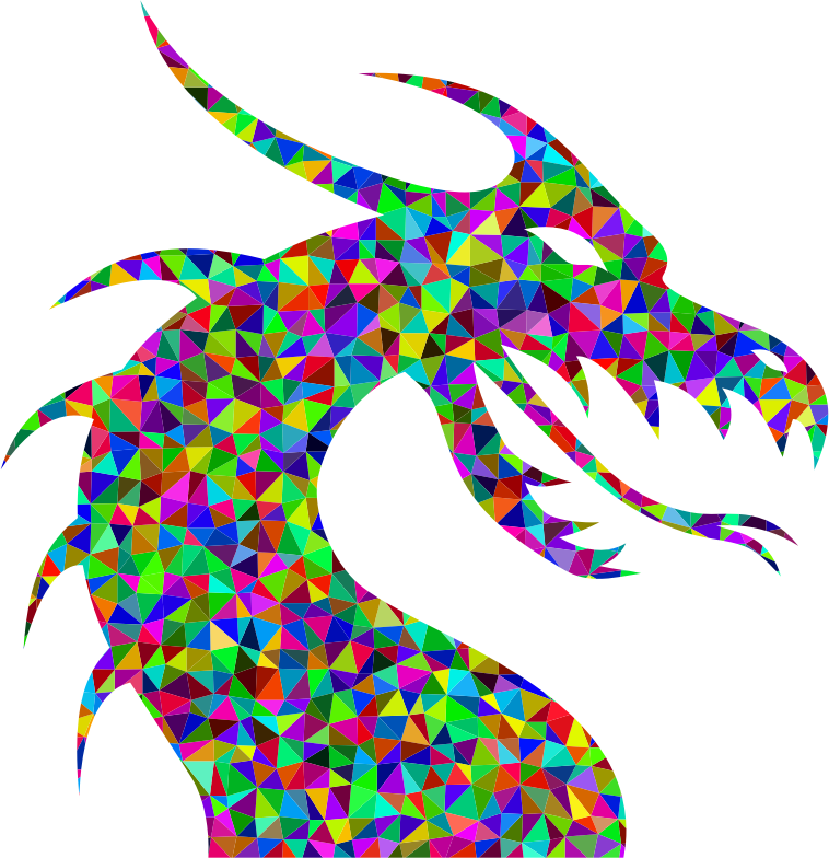 Prismatic Low Poly Dragon