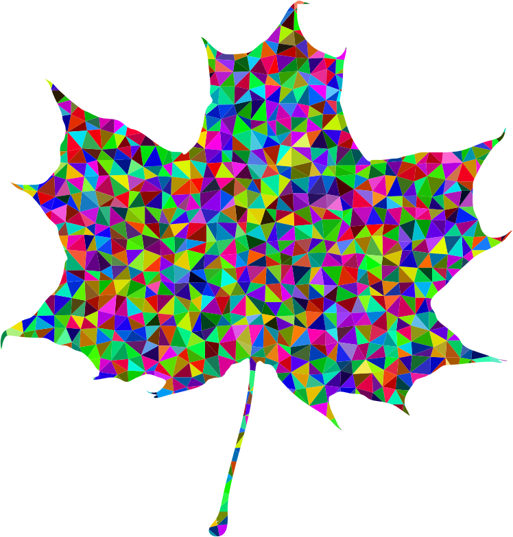 Prismatic Low Poly Maple Leaf