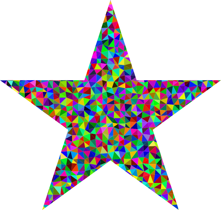 Prismatic Low Poly Star