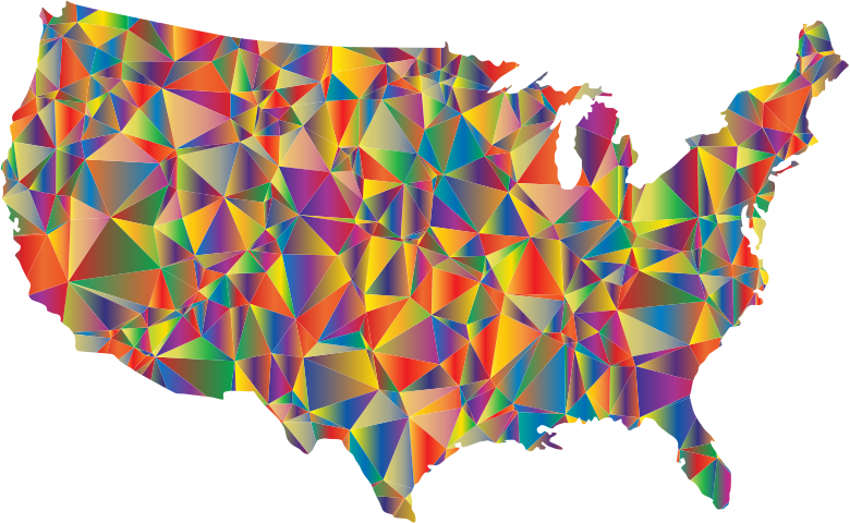 Low Poly United States Map