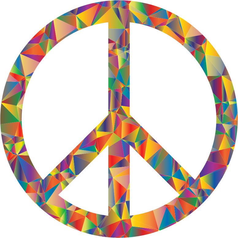 Low Poly Peace Symbol