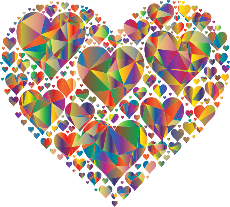 Low Poly Hearts In Heart