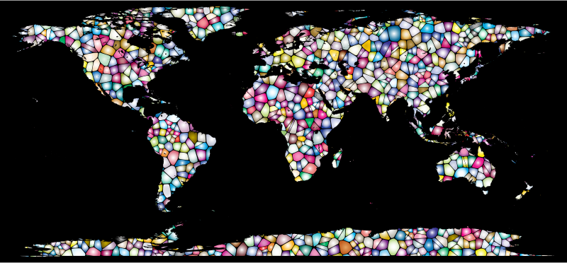 Sweet Tiled World Map