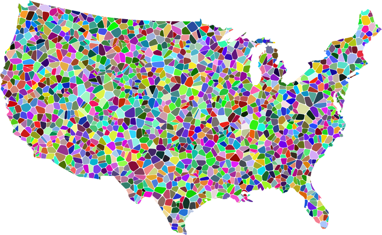 Prismatic Tiled United States Map