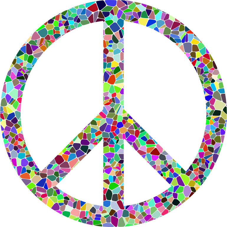 Prismatic Tiled Peace Sign Openclipart 