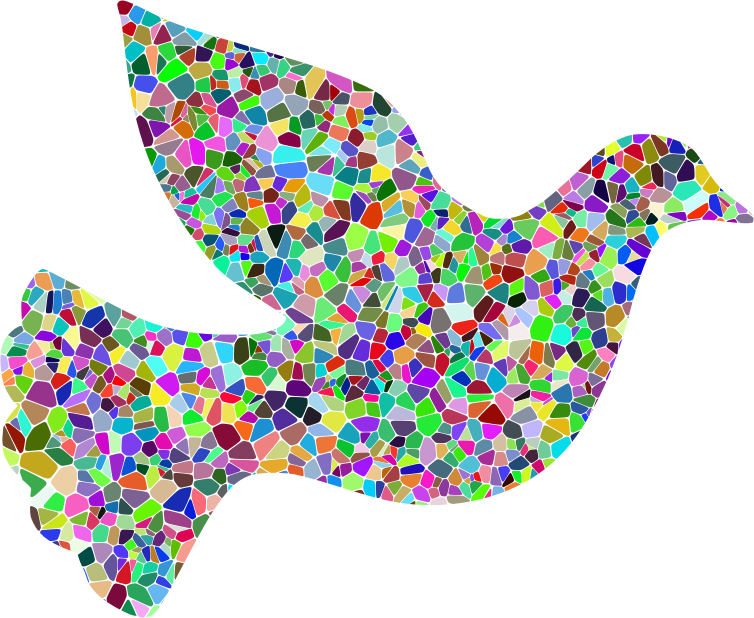 Prismatic Tiled Peace Dove