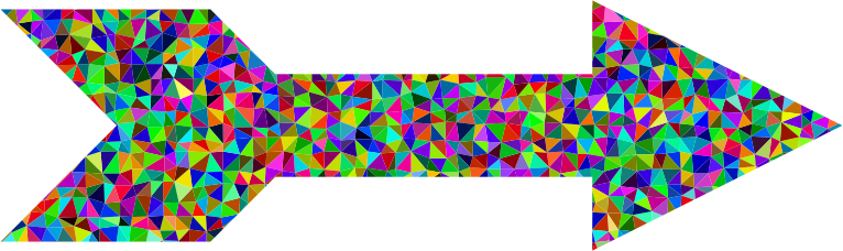 Prismatic Low Poly Arrow