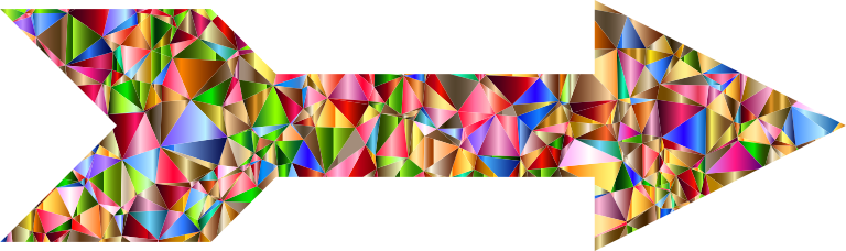 Chromatic Low Poly Arrow