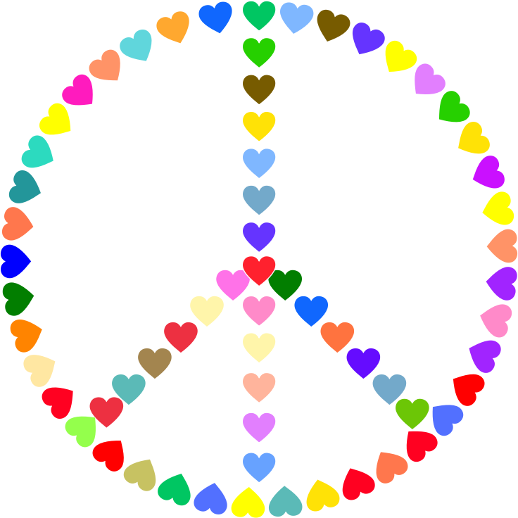 Colorful Peace Sign Love