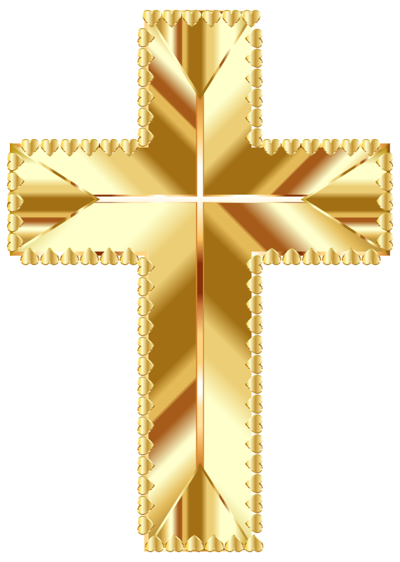 Golden Cross Love No Background