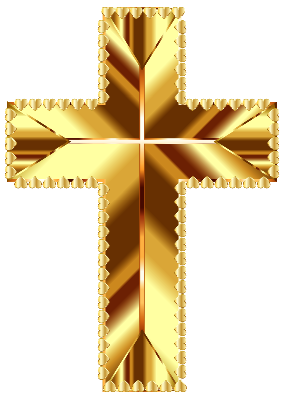 Golden Cross Love Deeper Color No Background