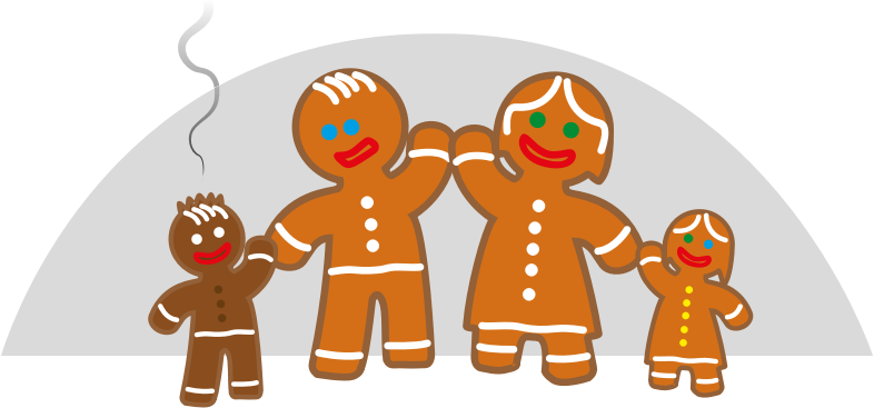 Family life of the gingerbread man