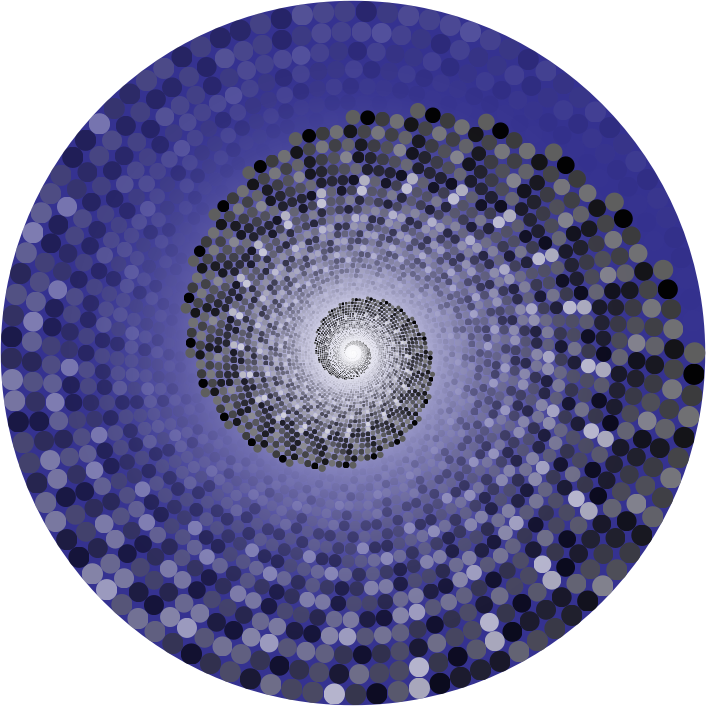 Grayscale Swirling Circles Vortex Variation 6