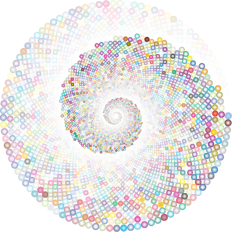 Colorful Swirling Circles Vortex 4