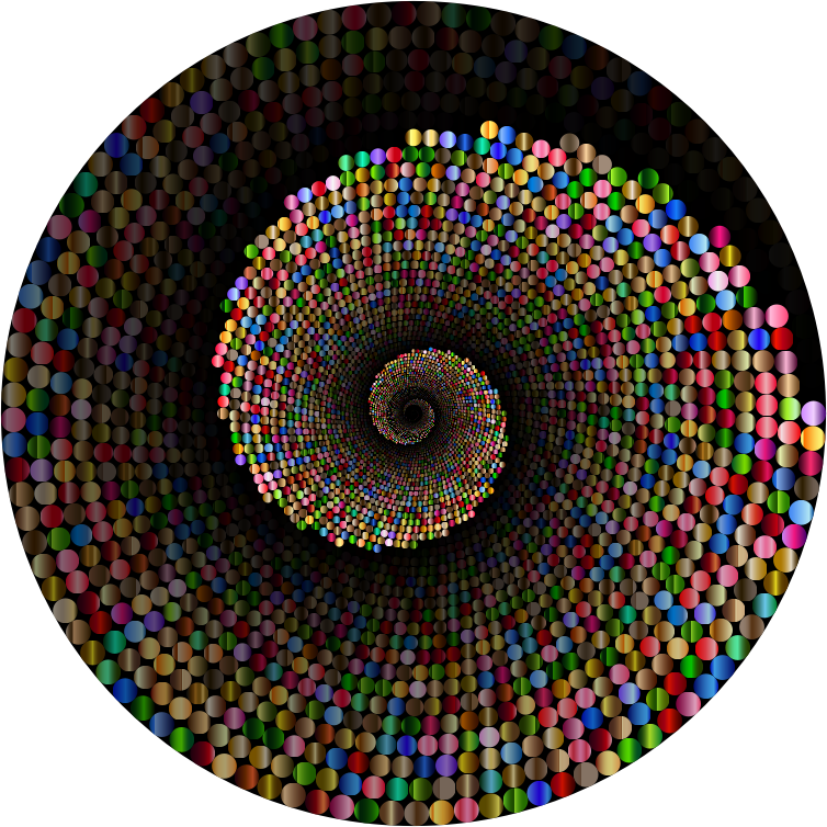 Colorful Swirling Circles Vortex 5