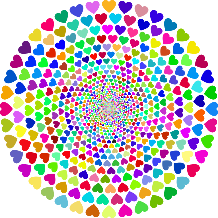 Colorful Hearts Vortex