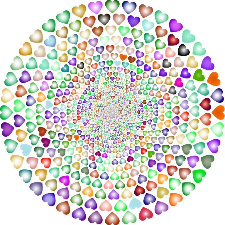 Colorful Hearts Vortex 6