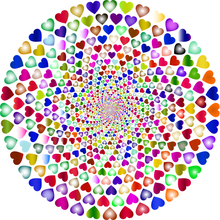 Colorful Hearts Vortex 8