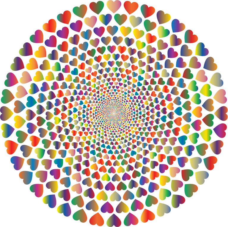 Colorful Hearts Vortex 9