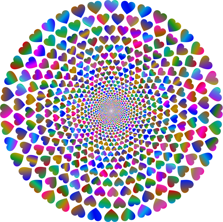 Colorful Hearts Vortex 11
