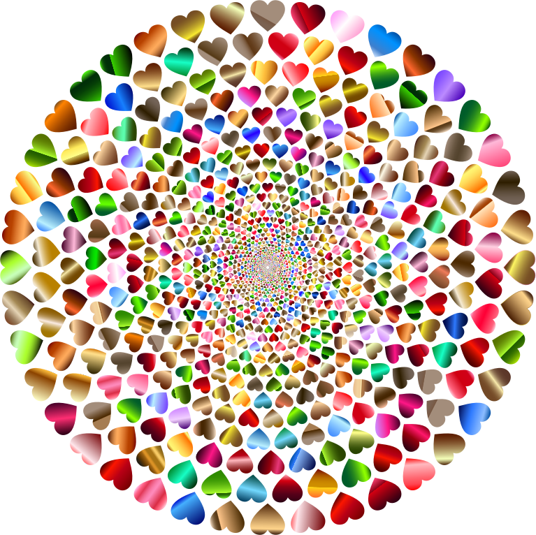 Colorful Hearts Vortex 12