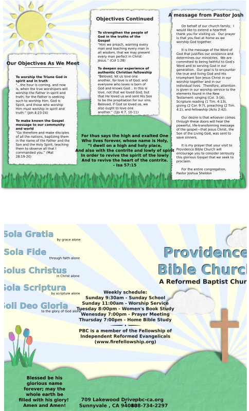 Church welcome brochure - Openclipart