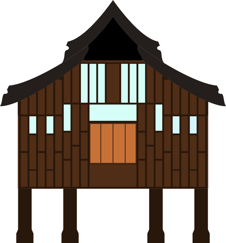 Terengganu kampung house - Openclipart