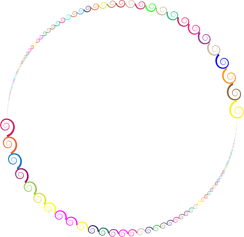 Colorful Spirals Circle