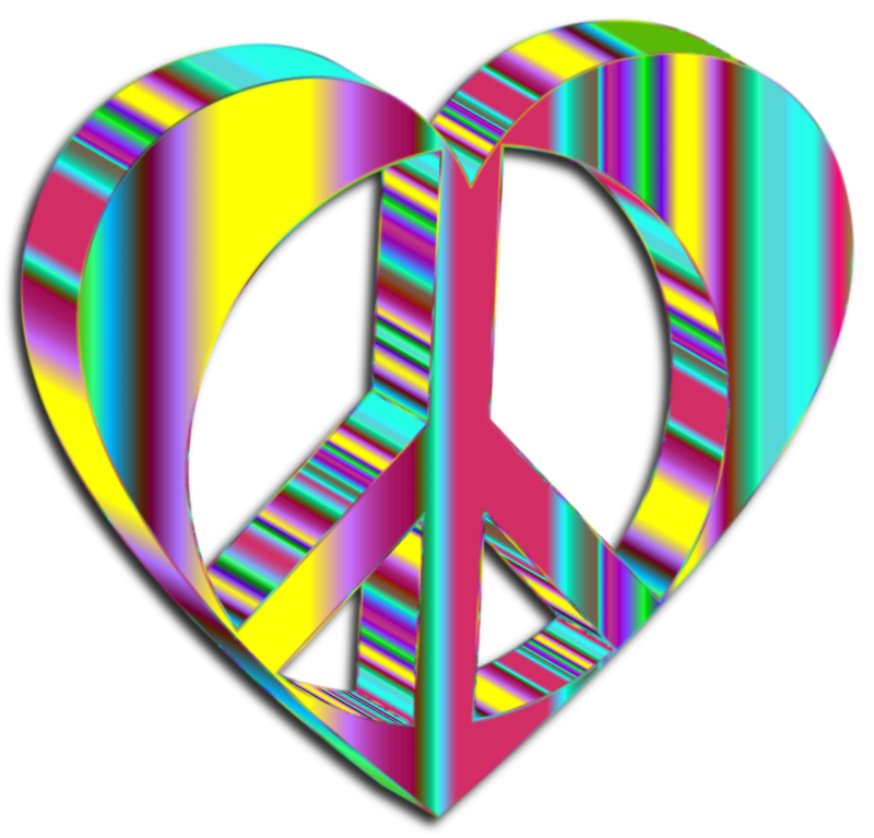 3D Peace Heart Mark II Psychedelic 2