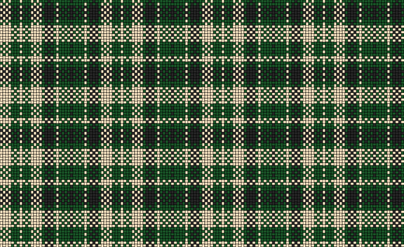 Woven Plaid Cloth Green