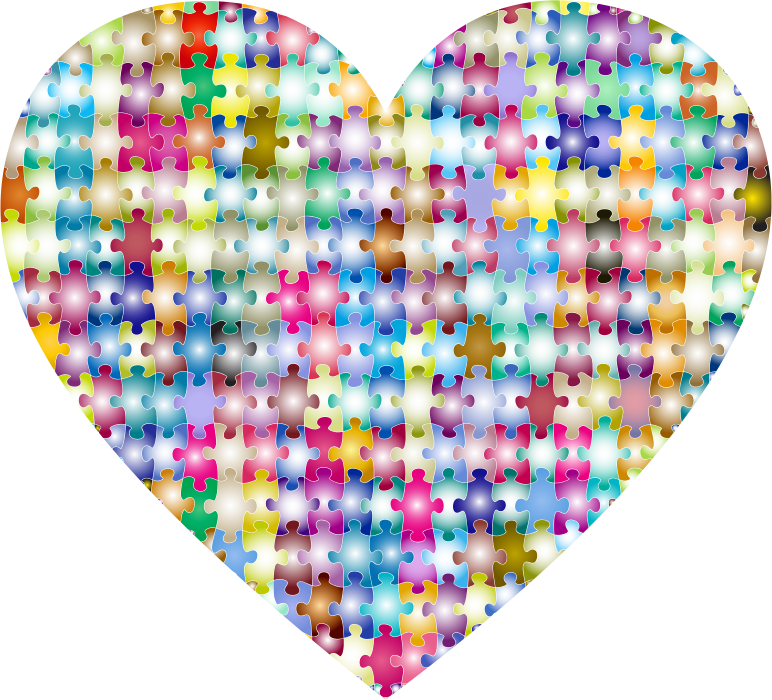 Colorful Puzzle Heart 4