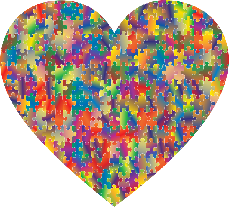 Colorful Puzzle Heart 5