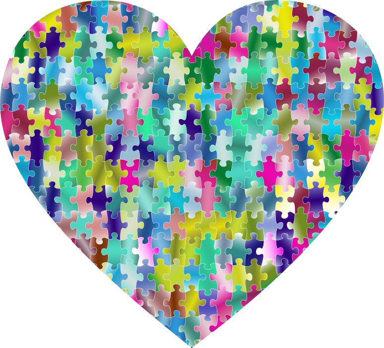 Colorful Puzzle Heart 6