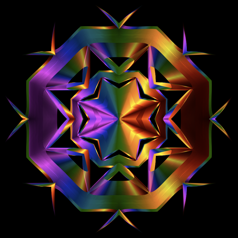 Prismatic Star Line Art 5 Variation 3