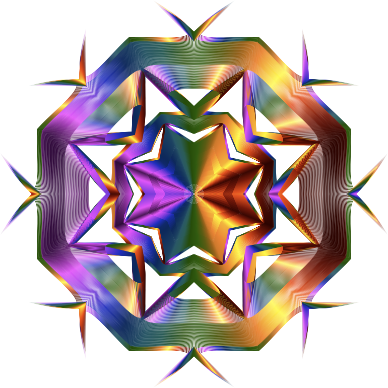 Prismatic Star Line Art 5 Variation 3 No Background