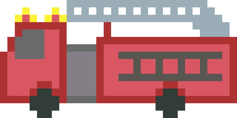 Pixel art fire engine