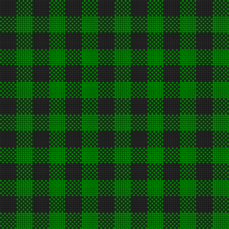 Checker Plaid Cloth Black Green