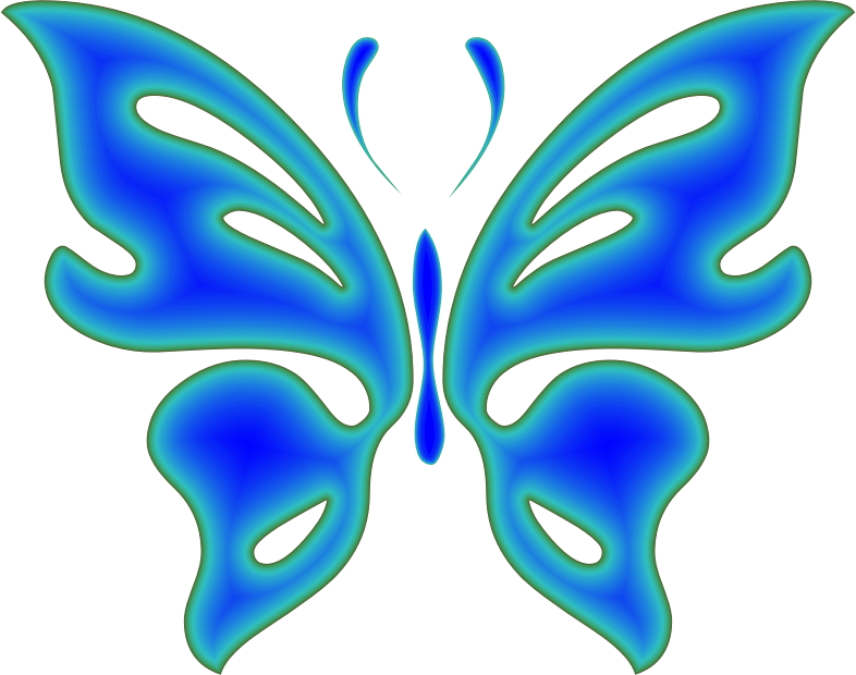 Blue Radiative Butterfly