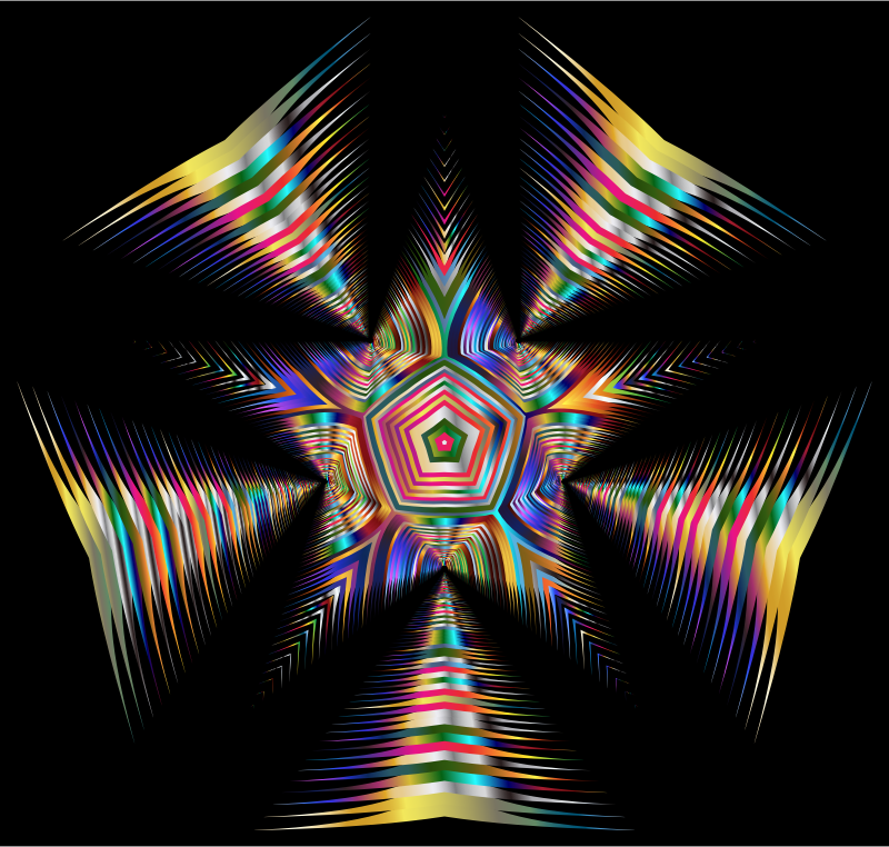 Prismatic Star Line Art 2