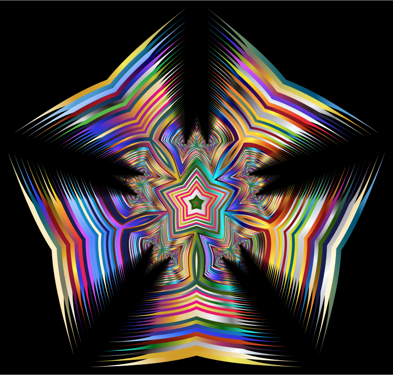 Prismatic Star Line Art 3