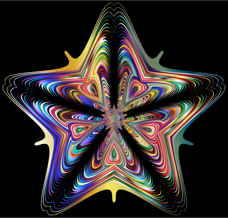 Prismatic Star Line Art 5