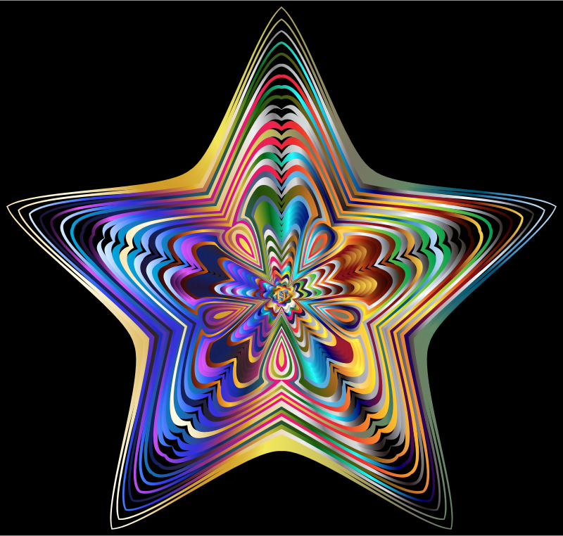 Prismatic Star Line Art 6