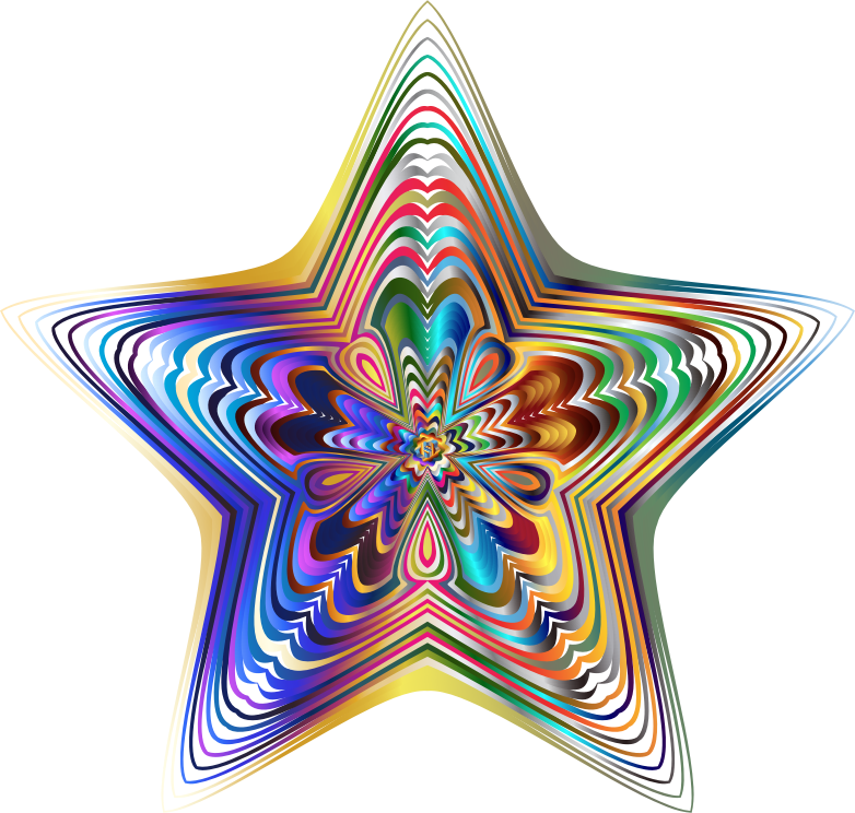 Prismatic Star Line Art 6 No Background