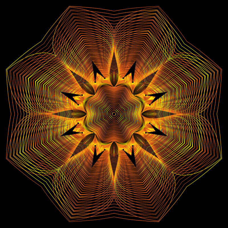 Prismatic Floral Line Art 10