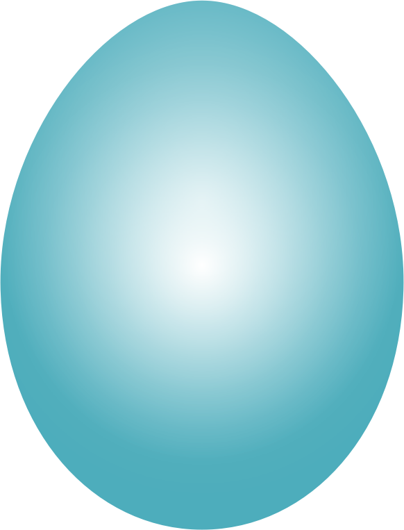 Blue Green Easter Egg