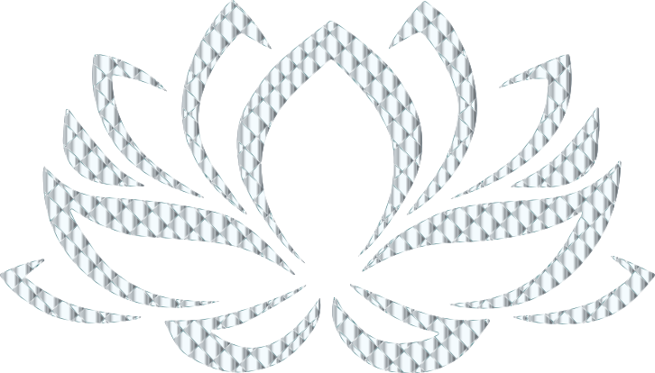Silver Lotus Flower No Background