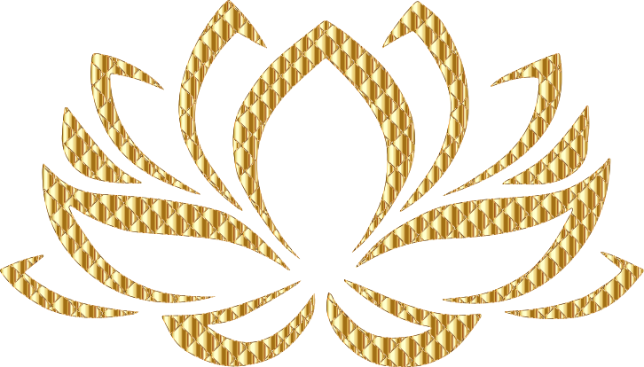 Golden Lotus Flower No Background