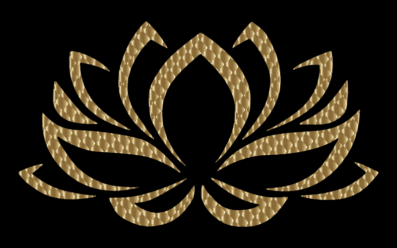 Golden Lotus Flower 4 Variation 2