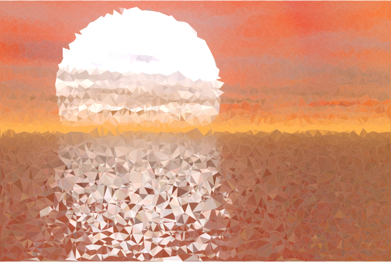 Low Poly Sunset Reflection